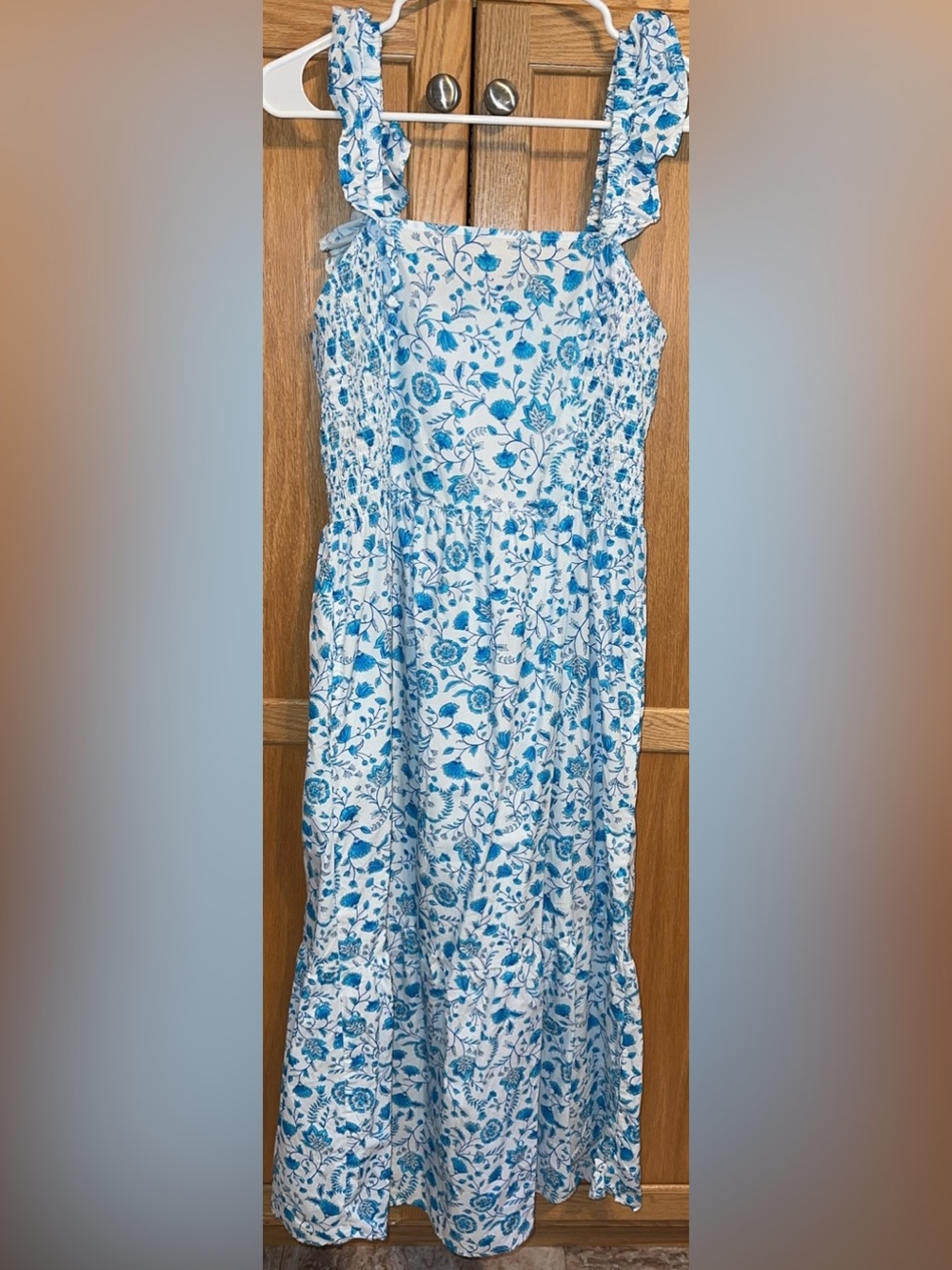 Draper James Flutter Strap Smocked Dress